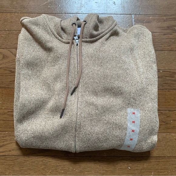 Old Navy Mens Fleece-Knit Zip Hoodie | M | Camel Brown NEW!! - Picture 5 of 10